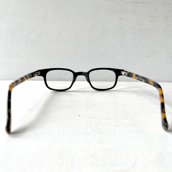 Vintage NEW Acetate +3.00 Reading Glasses PETITE Fit Matte Black Little Square - Picture 10 of 15